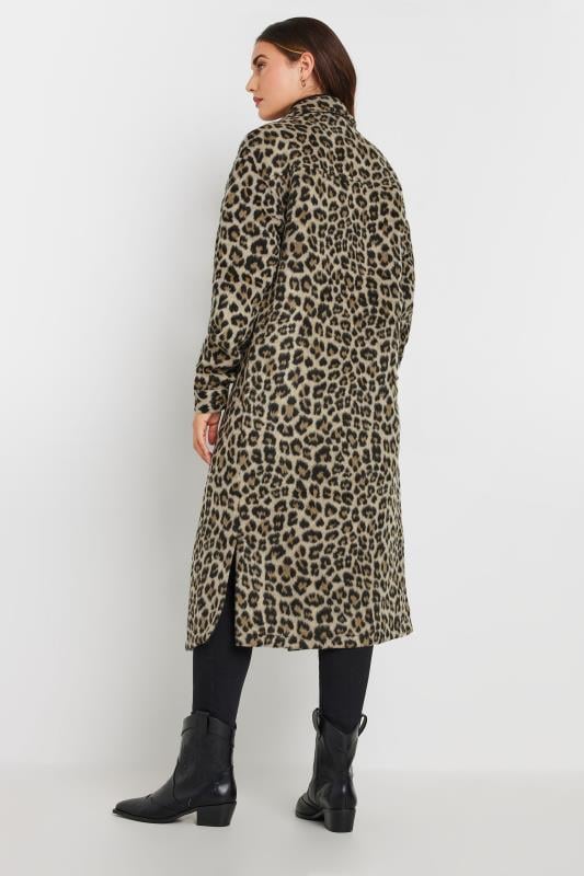 LTS Tall Beige Brown Leopard Print Longline Shacket | Long Tall Sally 4