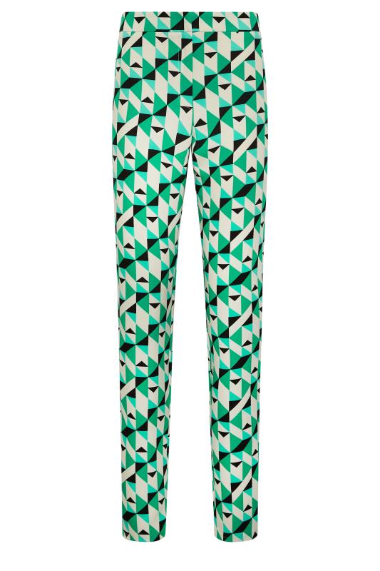 LTS Tall Women's Green Geometric Print Slim Leg Trousers | Long Tall Sally 4
