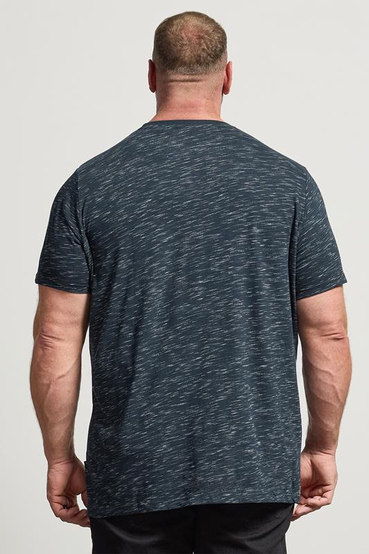 BadRhino Big & Tall Navy Blue Injected Slub T-Shirt | BadRhino 5