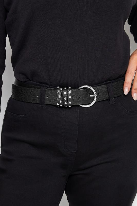 Plus Size  Yours Black Studded Strap Belt