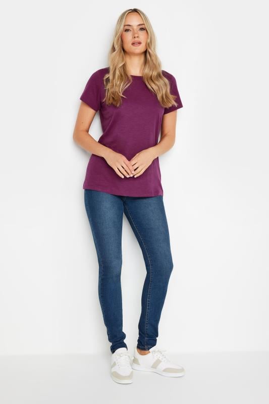LTS Tall Dark Purple Short Sleeve Cotton T-Shirt | Long Tall Sally 2