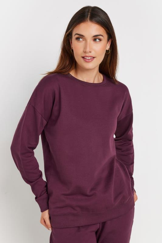 LTS Tall Burgundy Red Crew Neck Sweatshirt | Long Tall Sally 2