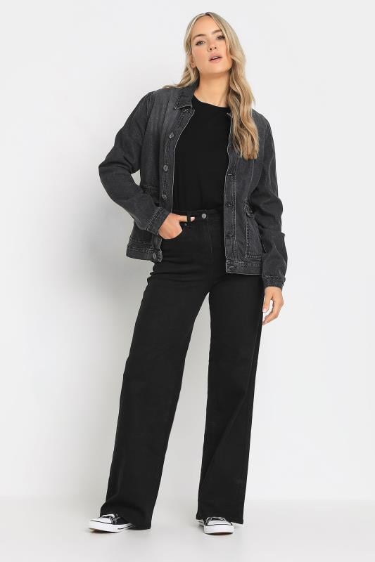 LTS Tall Black BEA Wide Leg Jeans | Long Tall Sally 1