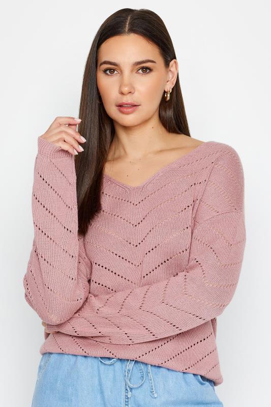 Knitted jumper - Light pink marl - Ladies