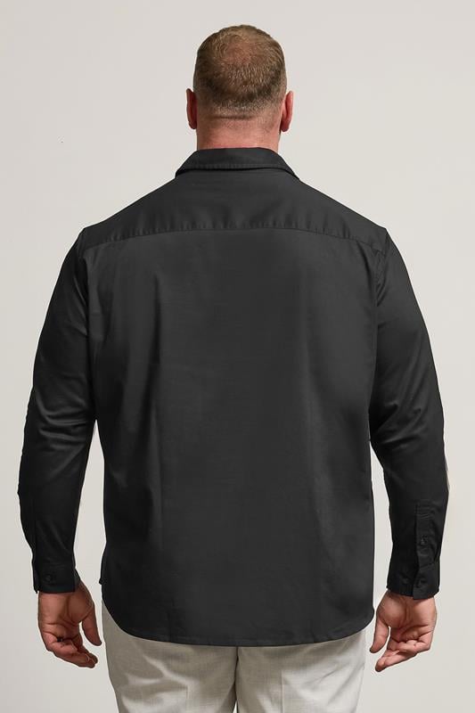 BadRhino Big & Tall Black Stretch Long Sleeve Shirt | BadRhino 4