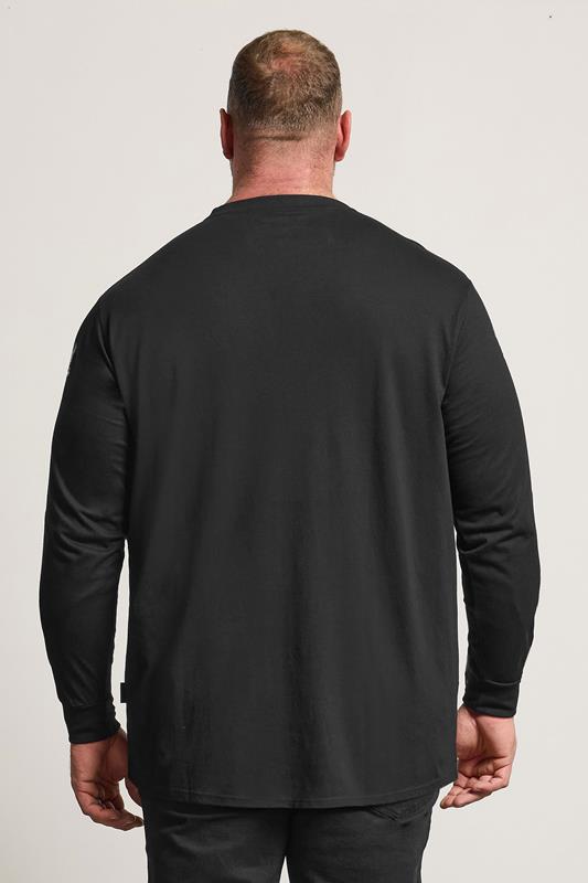 BadRhino Big & Tall Black Extra Long Dragon Graphic Long Sleeve T-shirt | BadRhino 3