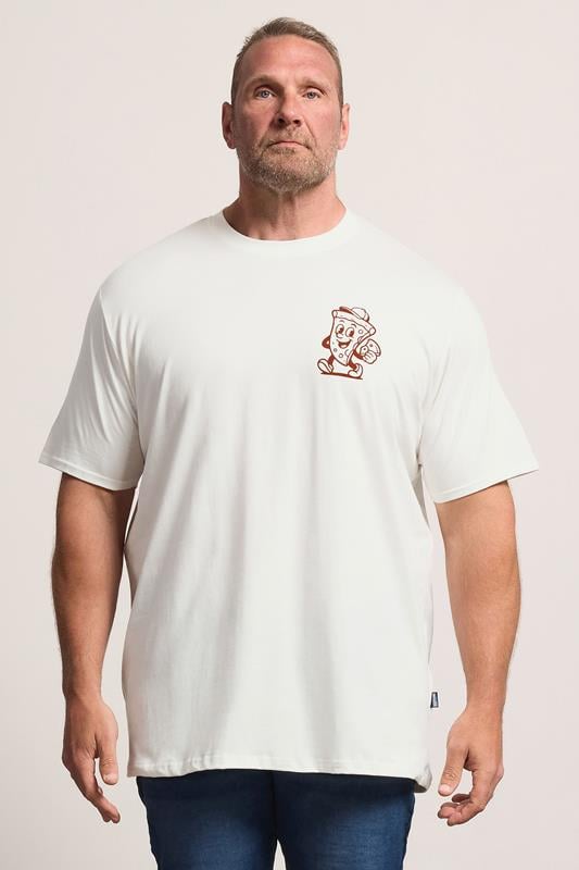BadRhino Big & Tall Off-White Extra Long Graphic T-Shirt | BadRhino 1