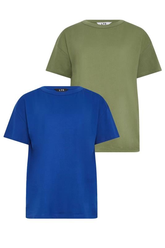 LTS Tall Women's 2 PACK Cobalt Blue & Khaki Green Short Sleeve T-Shirts | Long Tall Sally  6