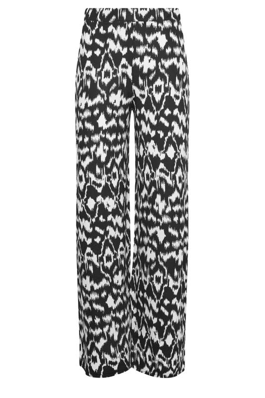 LTS Tall Black & White Abstract Print Wide Leg Trousers  | Long Tall Sally 4