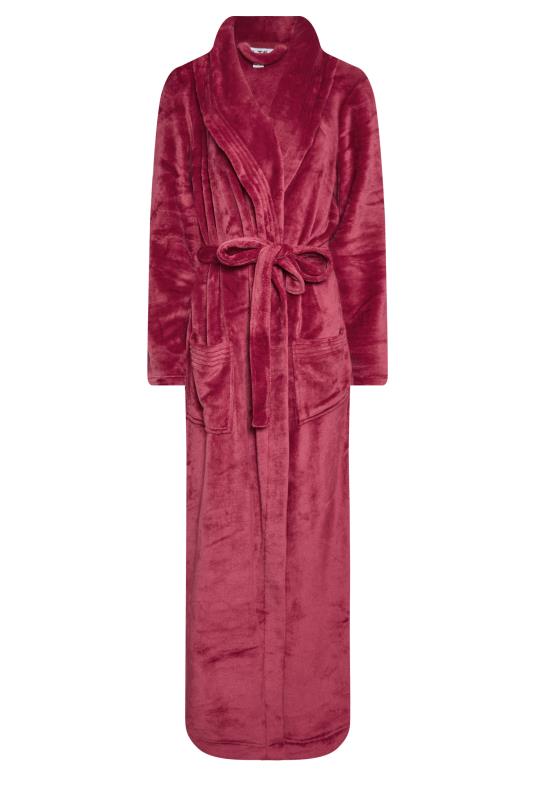 LTS Tall Women's Red Shawl Collar Maxi Dressing Gown | Long Tall Sally 7