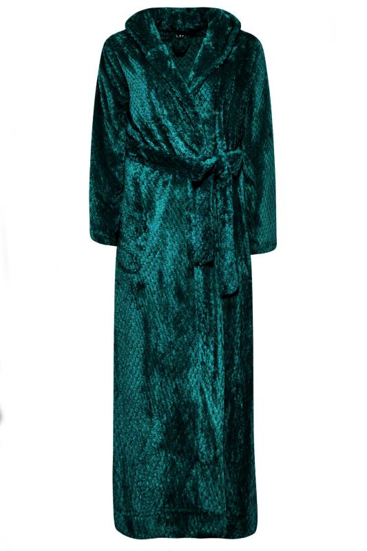 LTS Tall Womens Emerald Green Hooded Maxi Dressing Gown | Long Tall Sally  6