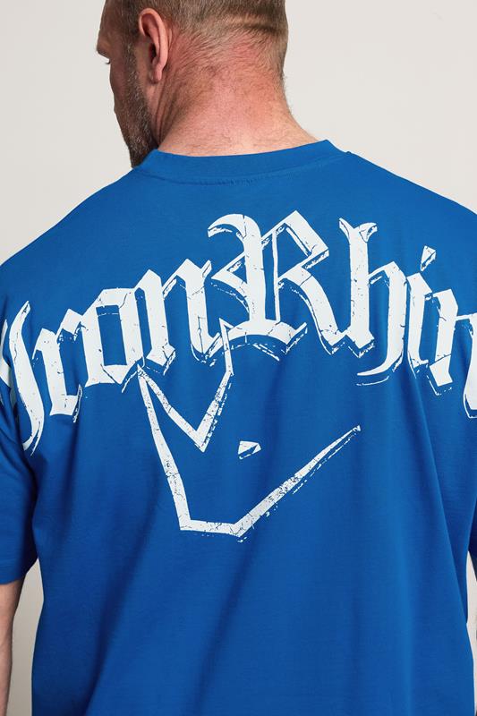 IronRhino Big & Tall Cobalt Blue Old English Logo T-Shirt | BadRhino 5