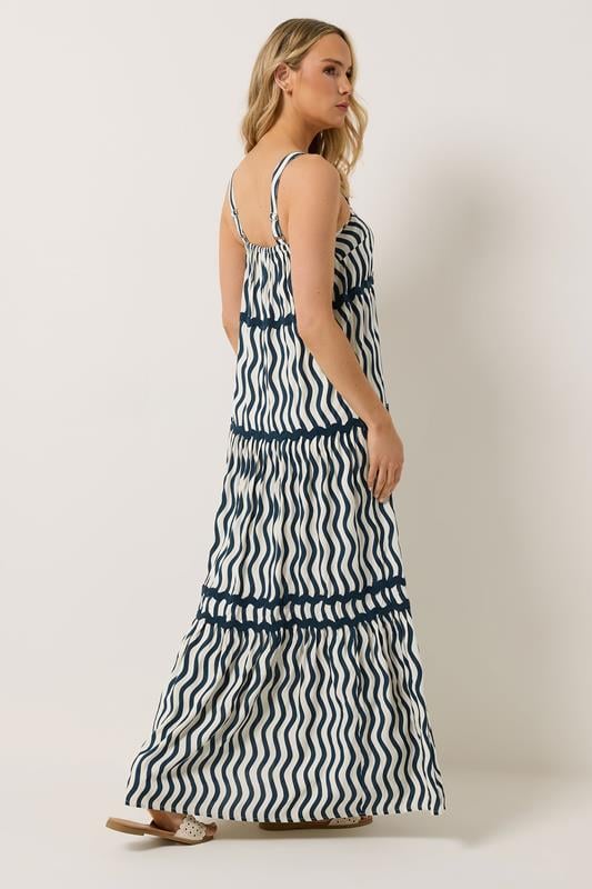 LTS Tall Women's Ivory White & Blue Swirl Maxi Dress | Long Tall Sally 4