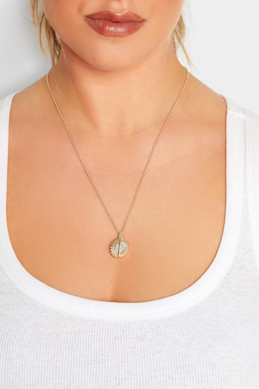 Gold Tone Shell Charm Necklace | Yours Clothing  1