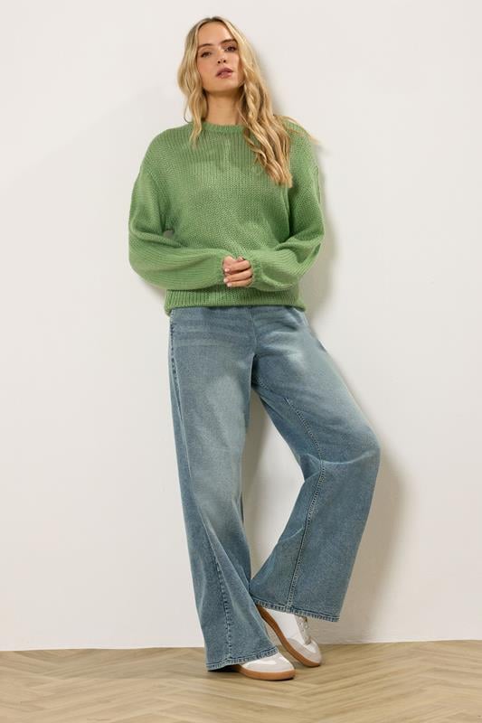 LTS Tall Green Balloon Sleeve Jumper | Long Tall Sally  2