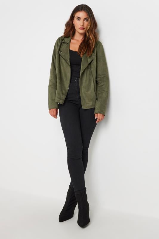 Green suede biker jacket best sale