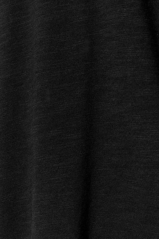 LTS Tall Women's Black V-Neck Long Sleeve Cotton T-Shirt | Long Tall Sally 4