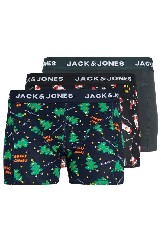 JACK & JONES 3 PACK Black 'Holly Jolly' Boxers | BadRhino 4