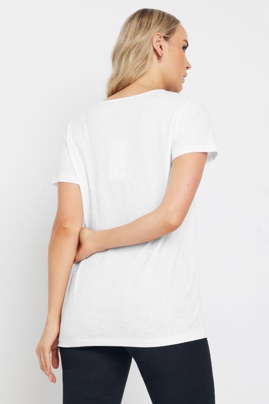 LTS Tall Women's White Short Sleeve Cotton T-Shirt | Long Tall Sally 3