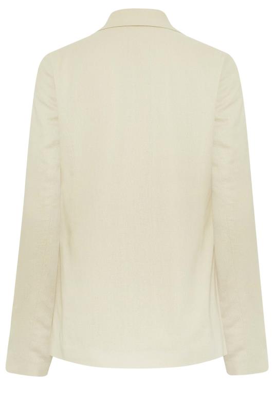 LTS Tall Stone Brown Linen Blazer Jacket | Long Tall Sally 8