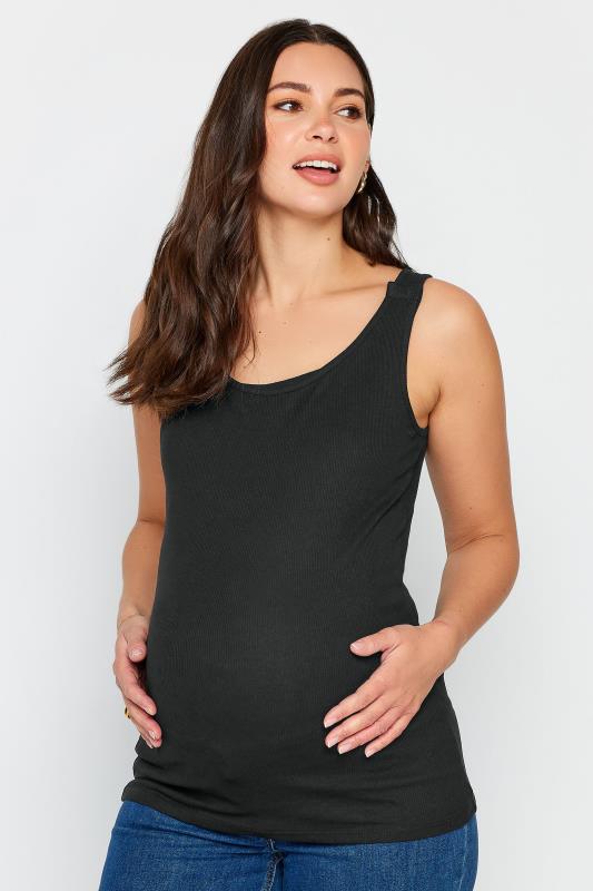 Pack of 2 Wrap-Over T-Shirts, Maternity & Nursing Special - black, Maternity