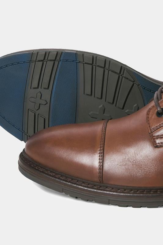 JACK & JONES Big & Tall Brown Leather Wentworth Boots | BadRhino 3