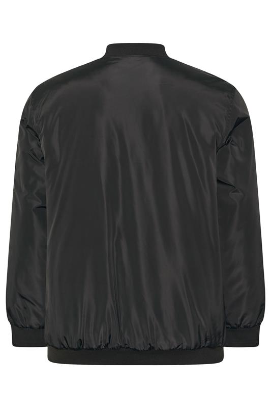  BadRhino Big & Tall Black Zip Through Bomber Jacket | BadRhino 8