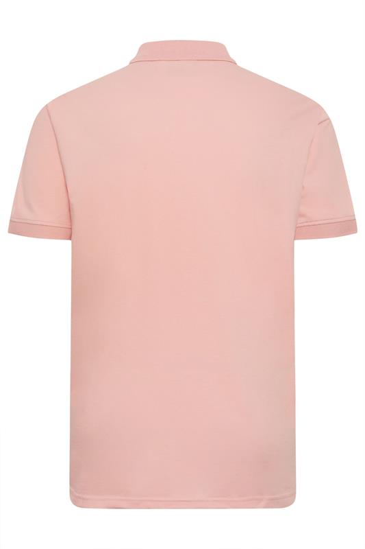 LYLE & SCOTT Big & Tall Grapefruit Pink Core Polo Shirt | BadRhino 4