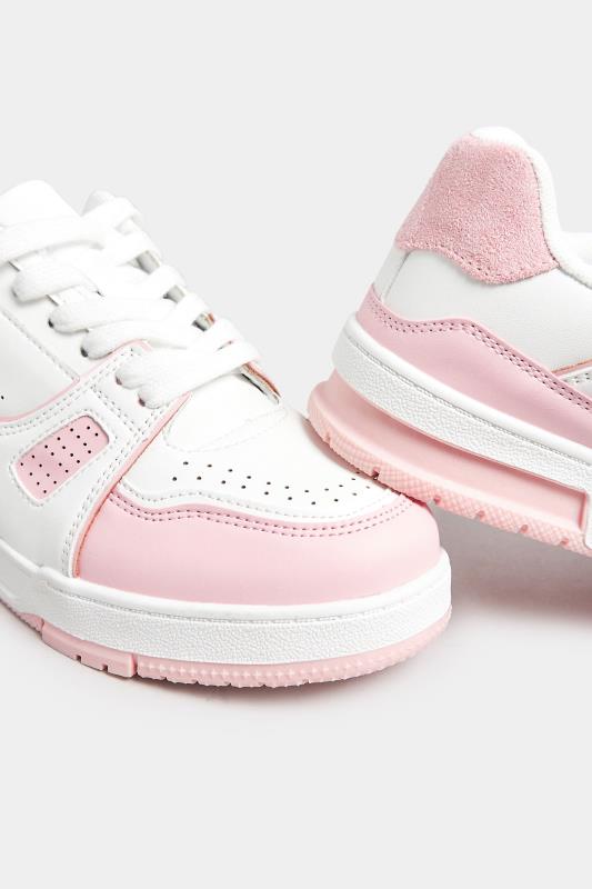 Pink Chunky Trainers In Extra Wide EEE Fit | Yours Clothing  5