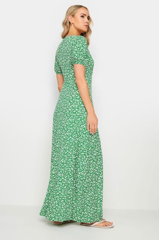 LTS Tall Women's Green Ditsy Floral Print Maxi Wrap Dress | Long Tall Sally 3