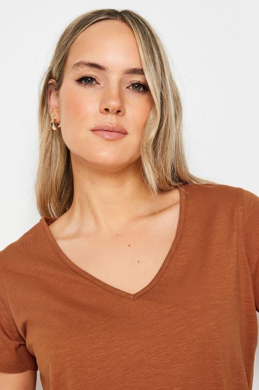 LTS Tall Womens Rust Orange V-Neck T-Shirt | Long Tall Sally 4