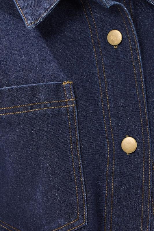 LTS Tall Blue Indigo Denim Shacket | Long Tall Sally 4