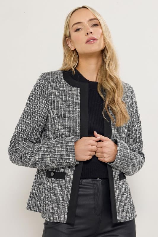 LTS Tall Black Boucle Jacket | Long Tall Sally 1