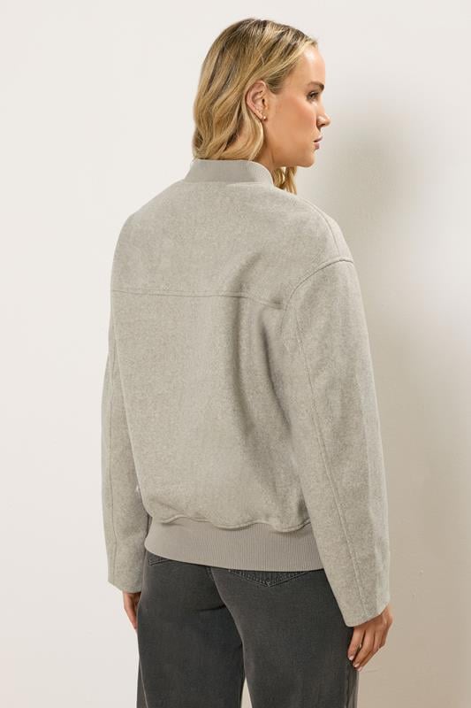 LTS Tall Natural Brown Brushed Pocket Bomber Jacket | Long Tall Sally 4