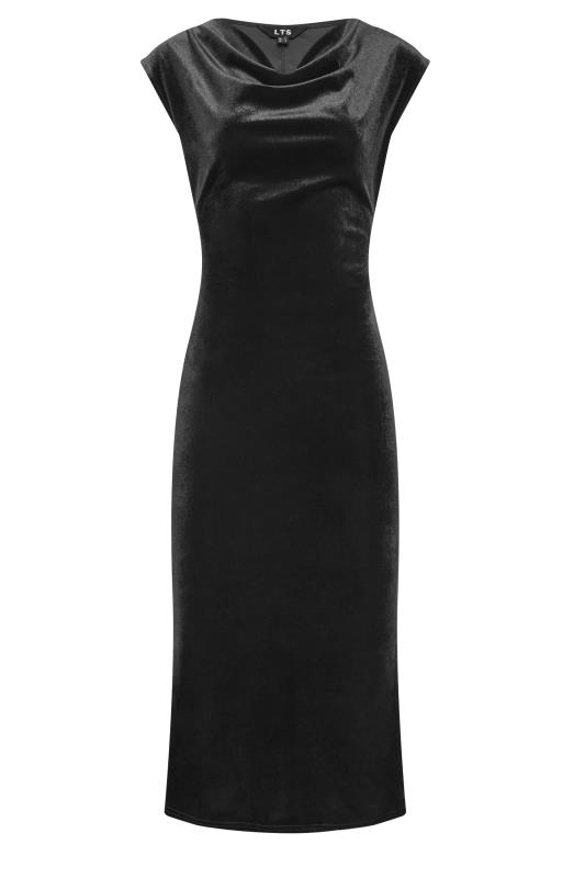 LTS Tall Black Velour Bodycon Dress | Long Tall Sally  5