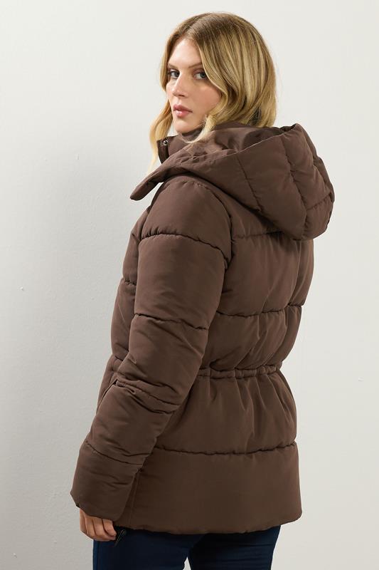 LTS Tall Chocolate Brown Padded Coat | Long Tall Sally 4