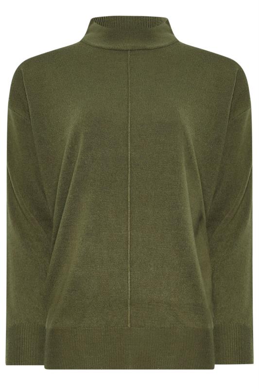 LTS Tall Olive Green Turtle Neck Jumper | Long Tall Sally 6