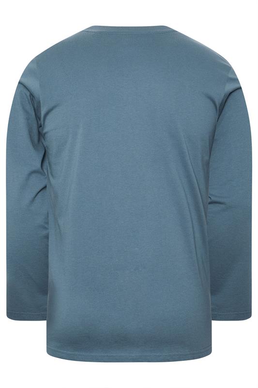 BadRhino Big & Tall Petrol Blue Extra Long Core Long Sleeve T-Shirt | BadRhino 6