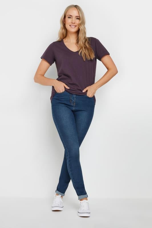 LTS Tall 2 Pack Purple & Blue V-Neck T-Shirts | Long Tall Sally  3