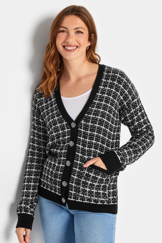 LTS Tall Women's Black Boucle Knitted Cardigan | Long Tall Sally 4