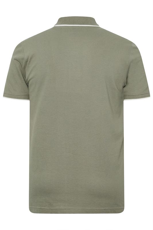 BadRhino Big & Tall 3 PACK Blue/Green/Brown Tipped Polo Shirt | BadRhino 5