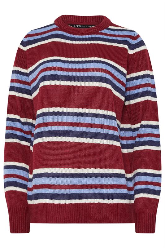 LTS Tall Red Knitted Stripe Jumper | Long Tall Sally 6