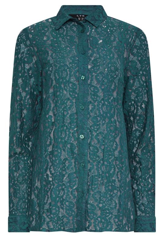 LTS Tall Teal Blue Lace Detail Blouse | Long Tall Sally  6