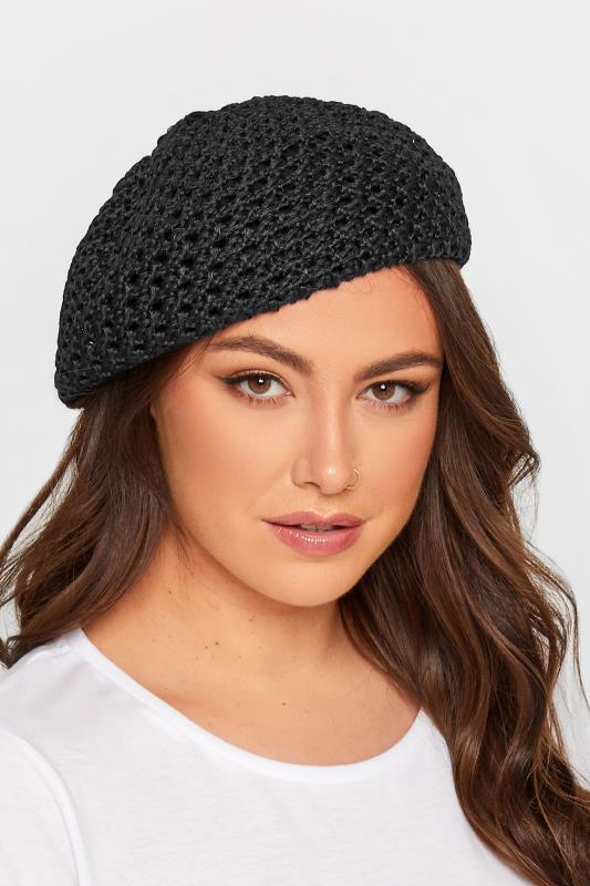 Black Straw Beret | Yours Clothing 1