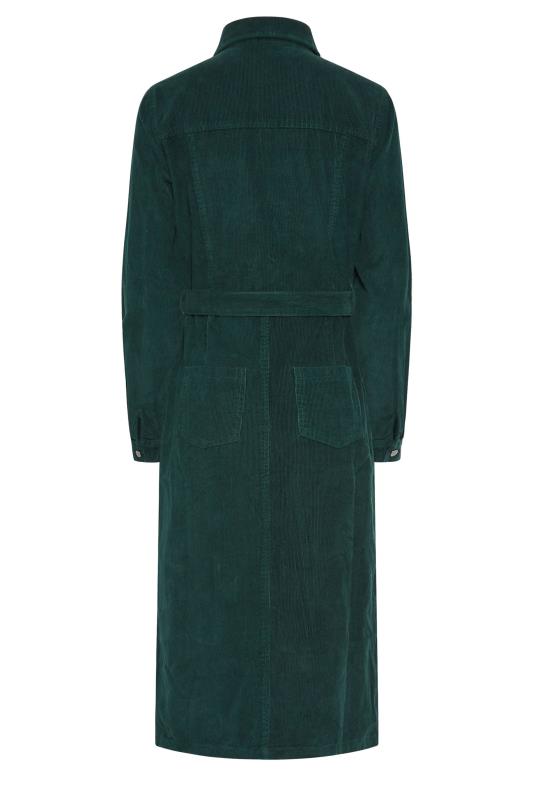LTS Tall Womens Dark Green Cord Button Down Midi Dress | Long Tall Sally  7