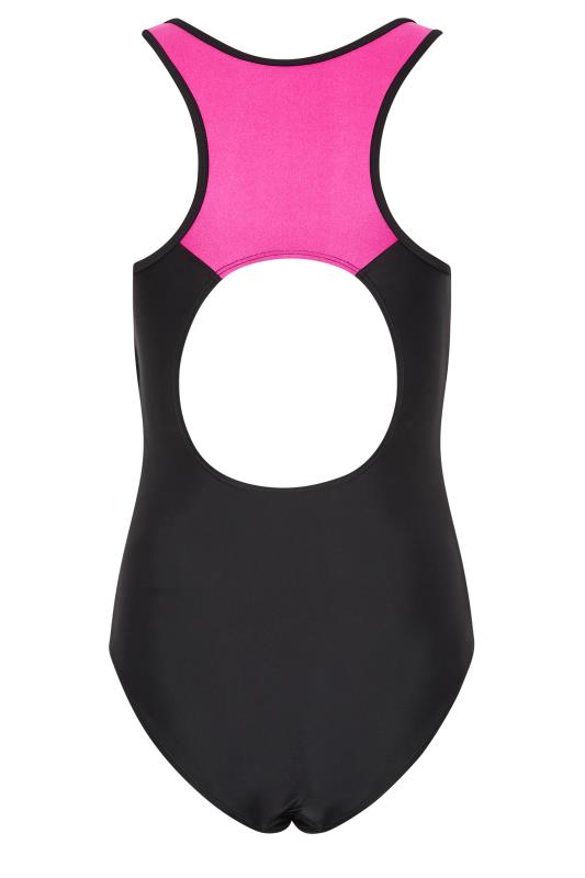 LTS Tall Women's Pink Contrast Active Swimsuit | Long Tall Sally 7