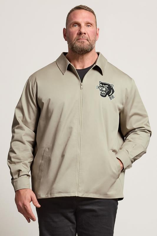BadRhino Big & Tall Crockery Brown Embroidered Canvas Jacket