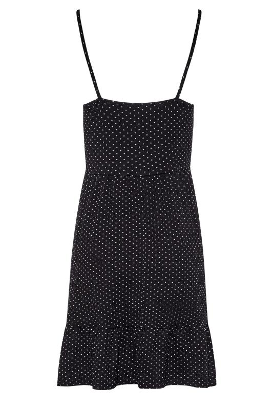 LTS Tall Women's Black Star Print Tie Detail Mini Sundress | Long Tall Sally 7