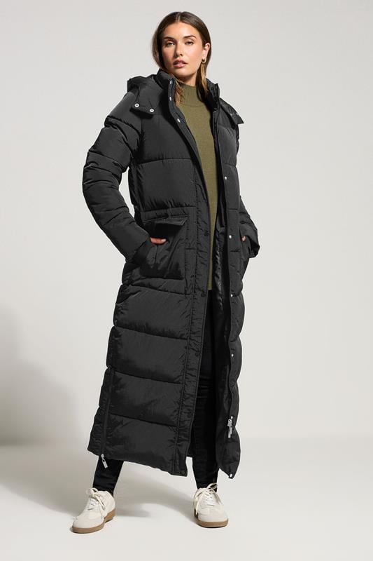 Tall  LTS Tall Black Padded Longline Coat
