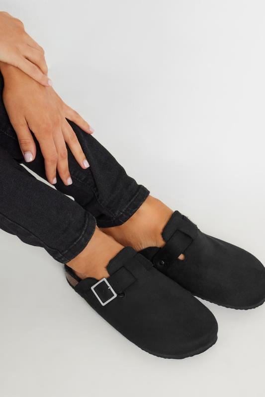 LTS Black Faux Fur Lined Clogs In Standard Fit | Long Tall Sally 2